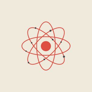 Preview wallpaper atom, chemistry, molecule, minimalism, vector