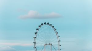 Preview wallpaper attraction, ferris wheel, cabs, sky