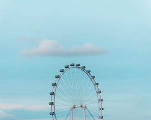 Preview wallpaper attraction, ferris wheel, cabs, sky