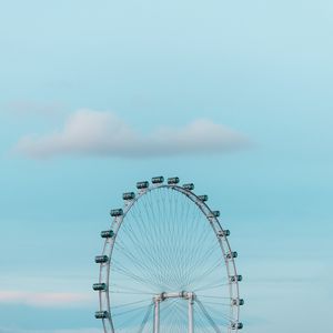 Preview wallpaper attraction, ferris wheel, cabs, sky