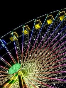 Preview wallpaper attraction, ferris wheel, night