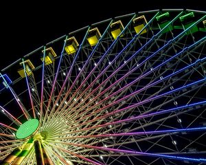 Preview wallpaper attraction, ferris wheel, night