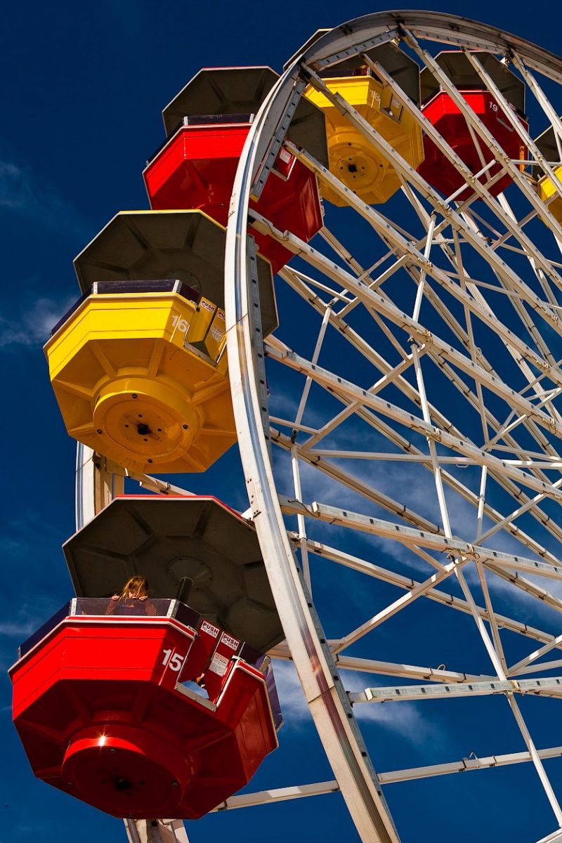 Download wallpaper 800x1200 attraction, sky, city, wheel iphone 4s/4 ...