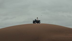 Preview wallpaper atv, desert, hill, sand