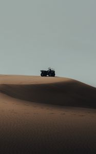 Preview wallpaper atv, desert, sand, hill, dunes