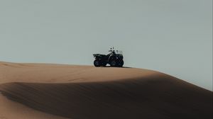 Preview wallpaper atv, desert, sand, hill, dunes