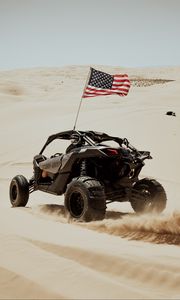 Preview wallpaper atv, desert, usa, flag