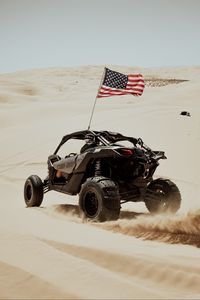 Preview wallpaper atv, desert, usa, flag