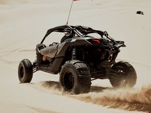 Preview wallpaper atv, desert, usa, flag