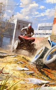 Preview wallpaper atv, helmets, race, speed