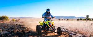 Preview wallpaper atv, man, offroad, extreme, road