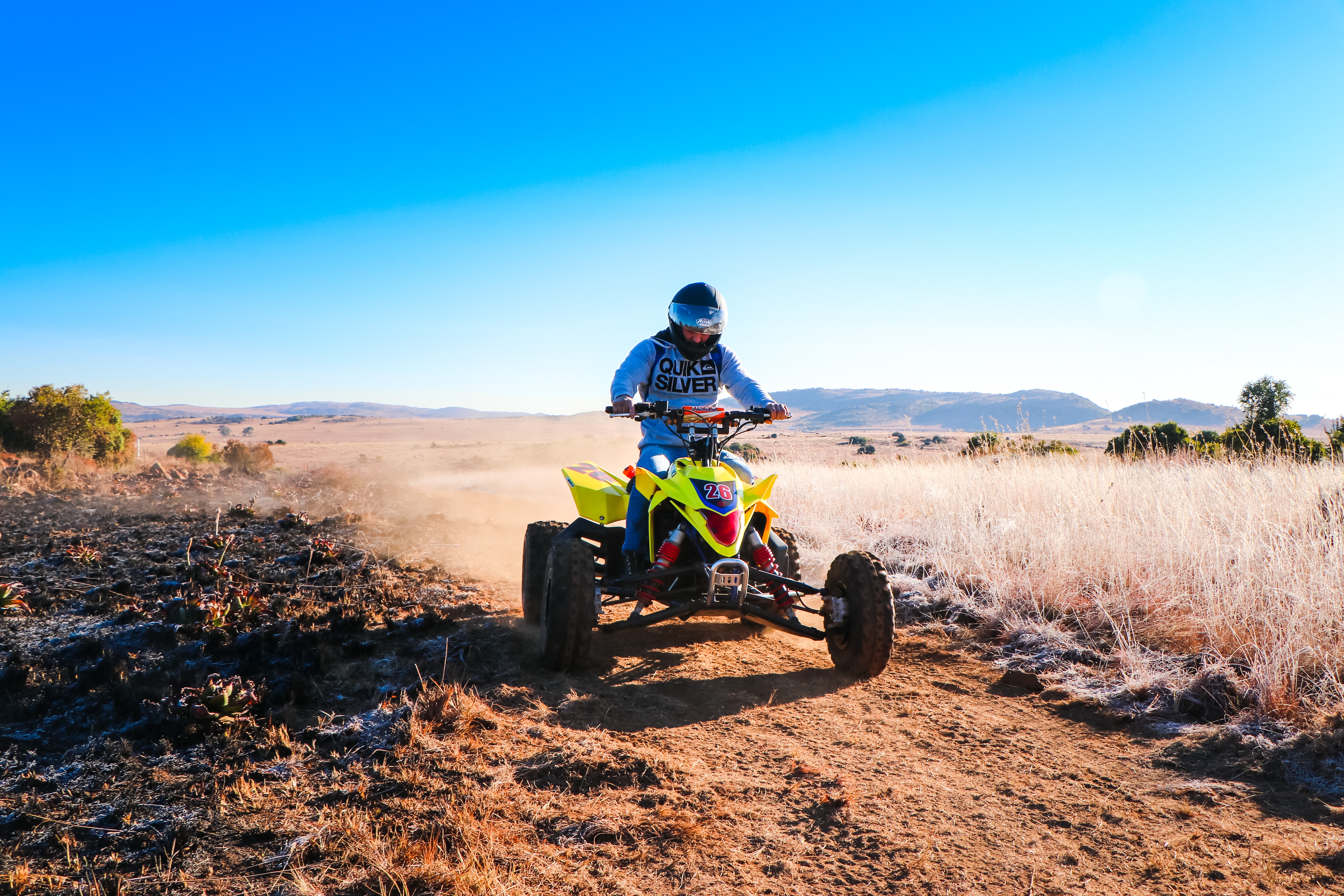 6000x4000 Wallpaper atv, man, offroad, extreme, road