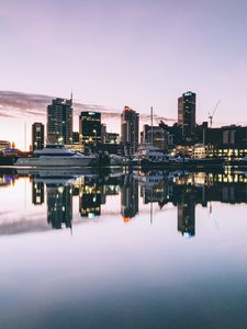 Preview wallpaper auckland, new zealand, port, yachts, buildings