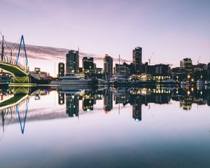 Preview wallpaper auckland, new zealand, port, yachts, buildings