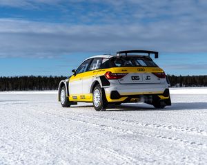 Preview wallpaper audi a1, audi, car, tuning, snow, race