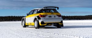 Preview wallpaper audi a1, audi, car, back view, snow