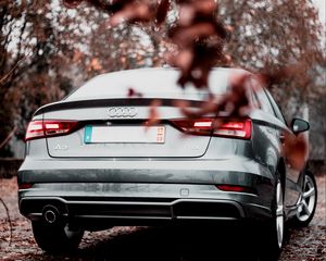 Preview wallpaper audi a3, audi, rear view, silver, defoliation