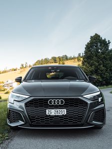 Preview wallpaper audi a3, audi, sports car, front view, headlights