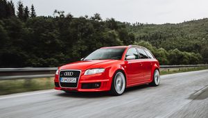 Preview wallpaper audi a4 allroad quattro, audi, car, side view, movement