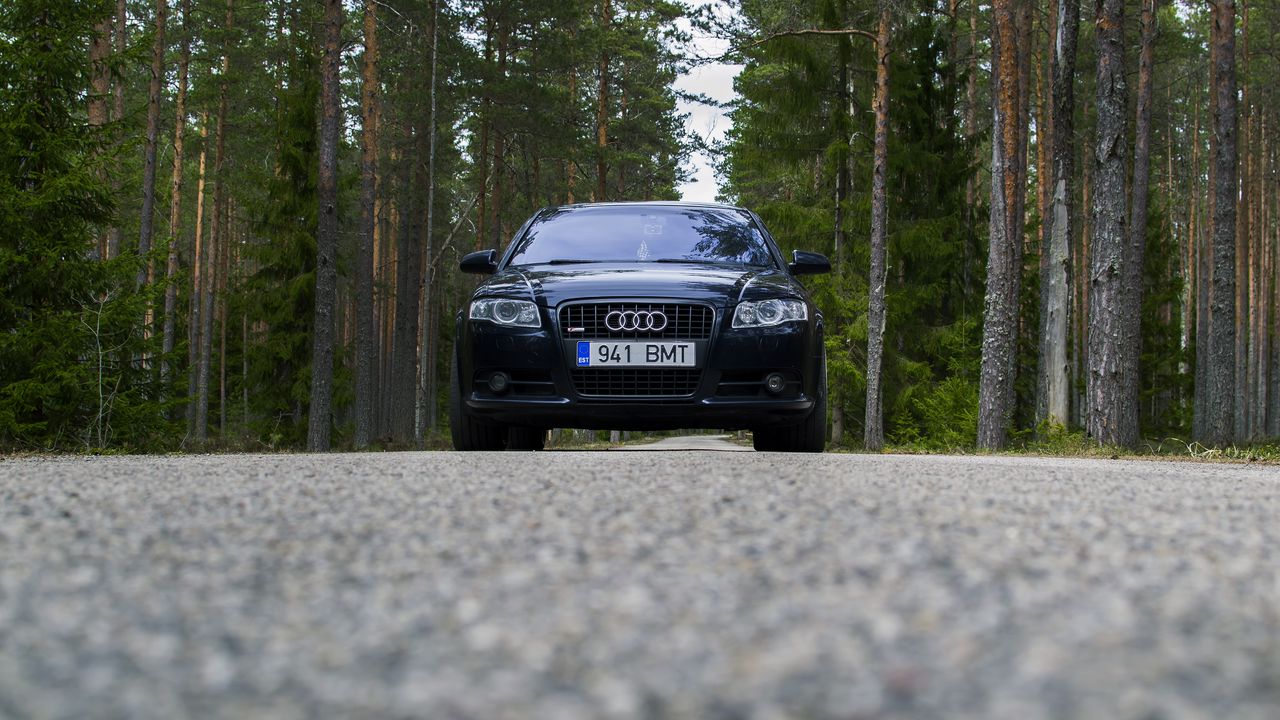 Wallpaper audi a4, audi, car, black, front view