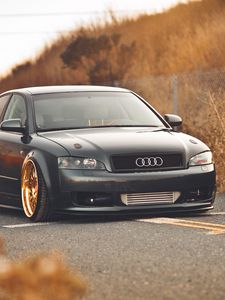 Preview wallpaper audi, a4, autumn, gold