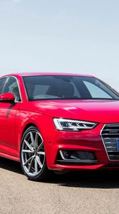 Preview wallpaper audi, a4, red, side view