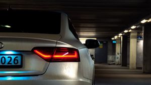 Preview wallpaper audi a5, audi, headlight, rear view, light