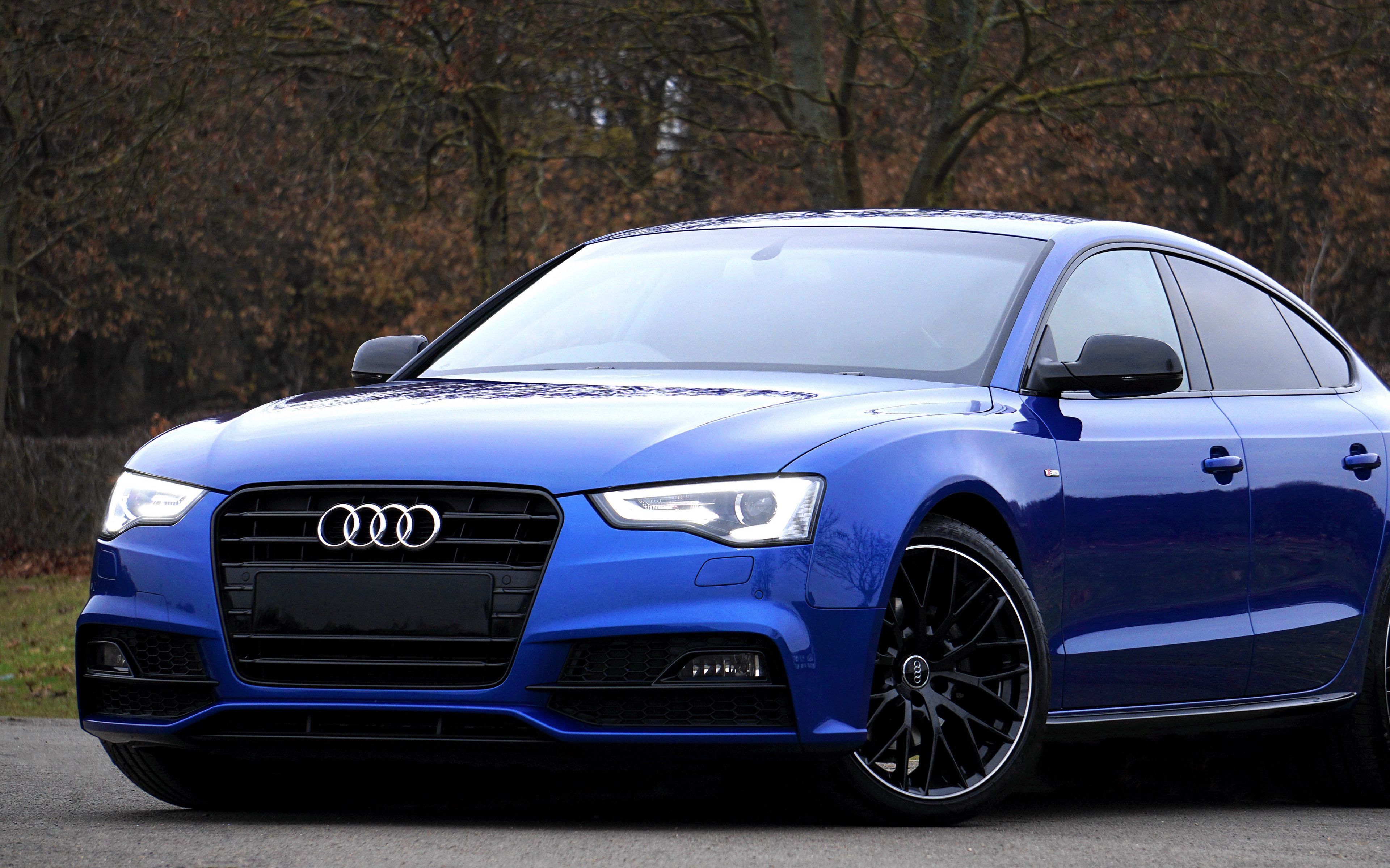 Download wallpaper 3840x2400 audi, a5, blue, side view 4k ultra hd 16: ...