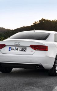 Preview wallpaper audi, a5, tdi, white, rear view