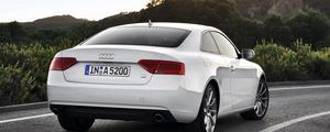 Preview wallpaper audi, a5, tdi, white, rear view