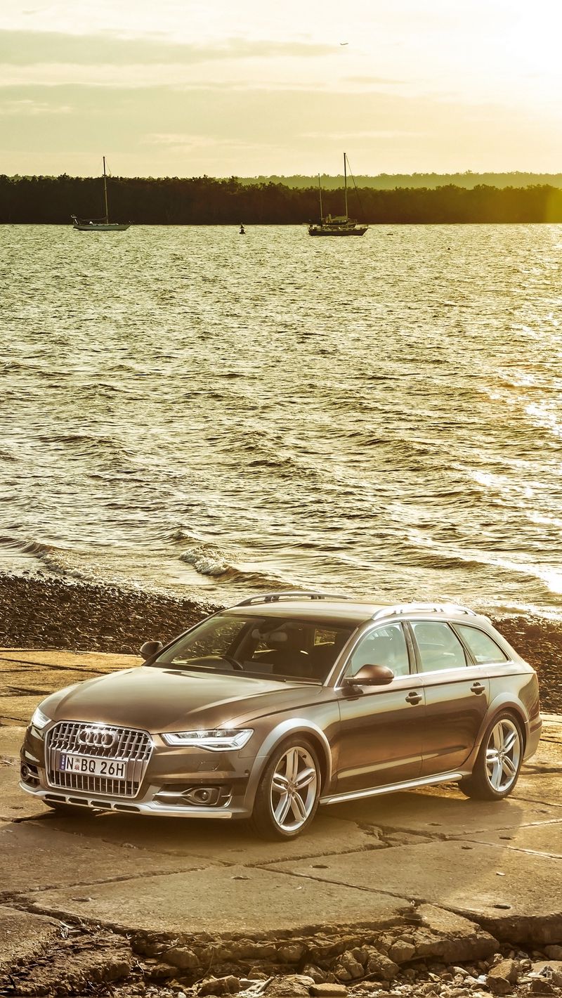 Download wallpaper 800x1420 audi, a6, allroad, side view iphone se/5s/5c/5  for parallax hd background