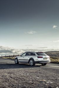 Preview wallpaper audi, a6, avant, quattro, silver, side view