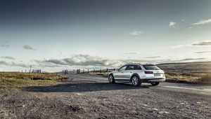 Preview wallpaper audi, a6, avant, quattro, silver, side view