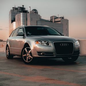 Preview wallpaper audi allroad, audi, car, suv, headlights