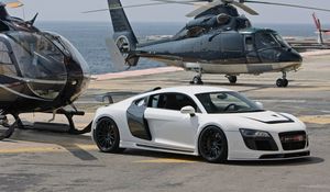 Preview wallpaper audi, auto, car, helicopter, style