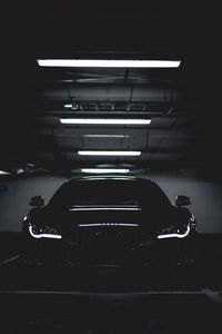 Preview wallpaper audi, car, black, flashlight