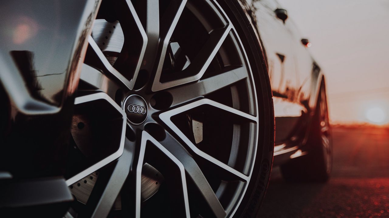 Wallpaper audi, car, black, wheel hd, picture, image