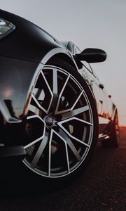 Preview wallpaper audi, car, black, wheel