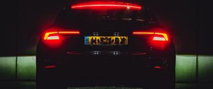 Preview wallpaper audi, car, black, tailights, light