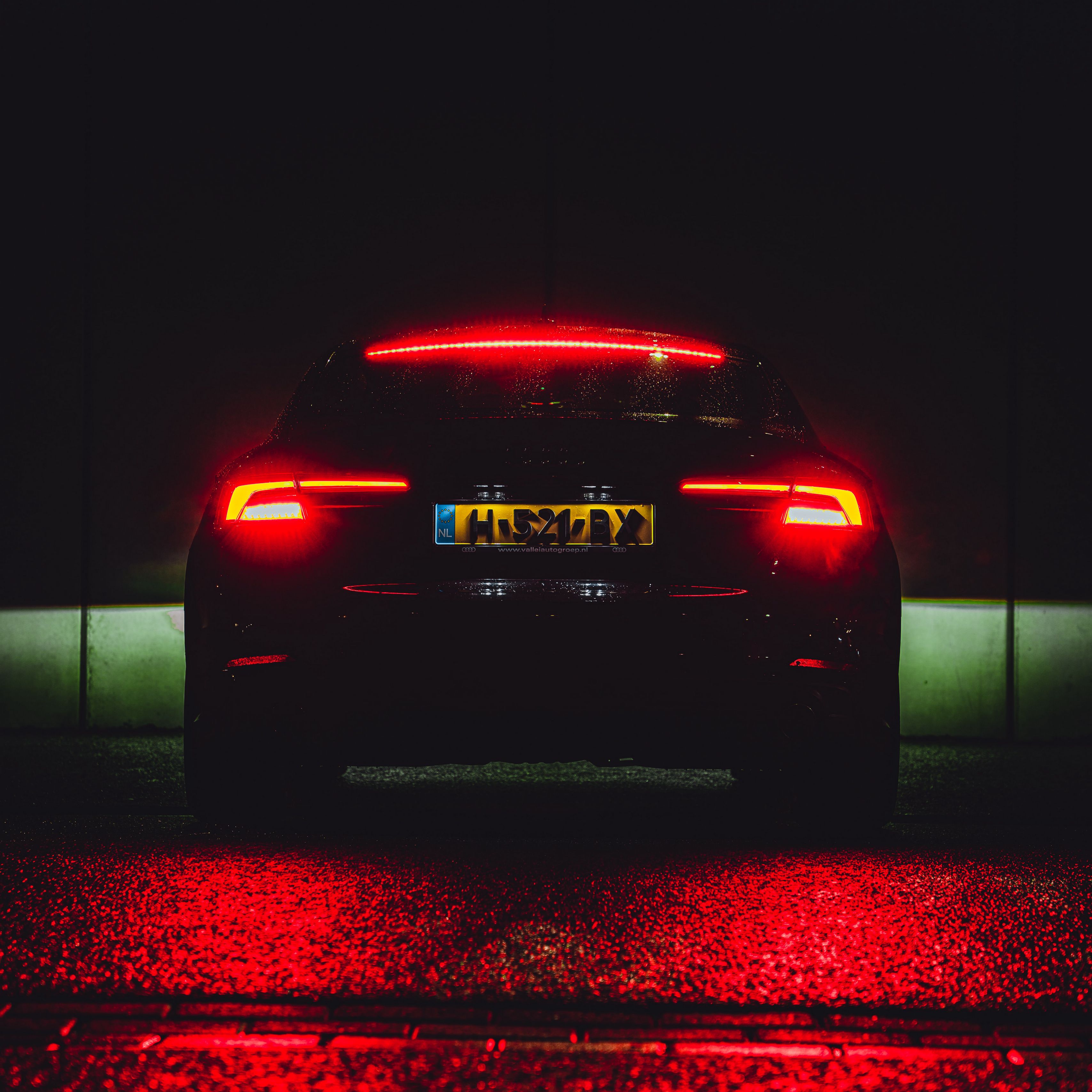3415x3415 Wallpaper audi, car, black, tailights, light