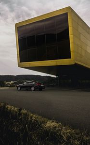 Preview wallpaper audi, car, building, architecture