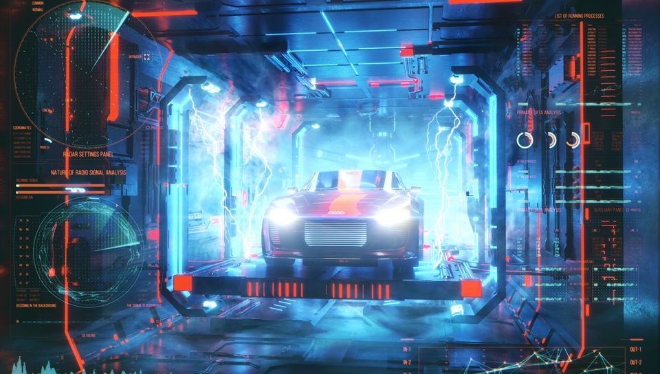 960x544 Wallpaper audi, car, energy, robot