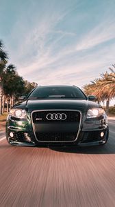 Preview wallpaper audi, car, front view, movement