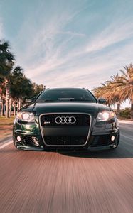 Preview wallpaper audi, car, front view, movement