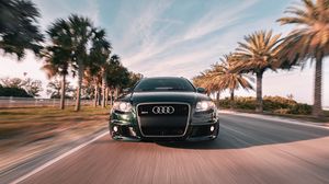 Preview wallpaper audi, car, front view, movement