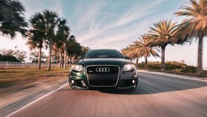 Preview wallpaper audi, car, front view, movement