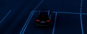 Preview wallpaper audi, car, headlights, road, marking