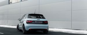 Preview wallpaper audi, car, rear view, road