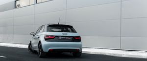 Preview wallpaper audi, car, rear view, road