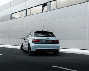 Preview wallpaper audi, car, rear view, road